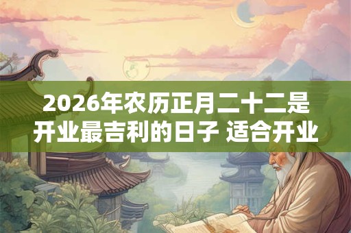 2026年农历正月二十二是开业最吉利的日子 适合开业求财吗 2026年农历正月二十二是开业最吉利的日子 适合开业求财吗