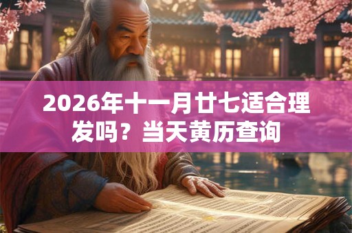 2026年十一月廿七适合理发吗？当天黄历查询