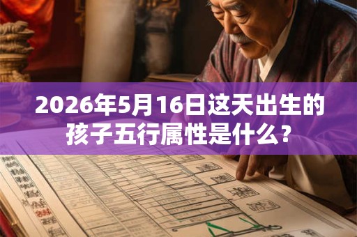 2026年5月16日这天出生的孩子五行属性是什么? 2026年5月16日这天出生的孩子五行属性是什么?