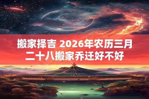 搬家择吉 2026年农历三月二十八搬家乔迁好不好