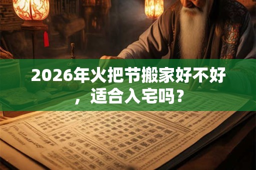 2026年火把节搬家好不好，适合入宅吗？