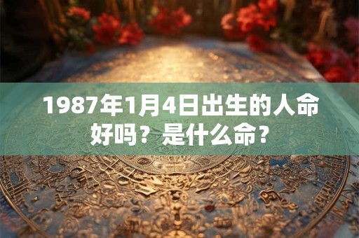 1987年1月4日出生的人命好吗？是什么命？