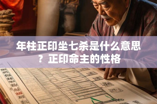 年柱正印坐七杀是什么意思？正印命主的性格