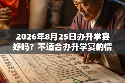 2026年8月25日办升学宴好吗？不适合办升学宴的情况
