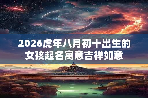 2026虎年八月初十出生的女孩起名寓意吉祥如意