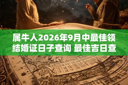 属牛人2026年9月中最佳领结婚证日子查询 最佳吉日查询