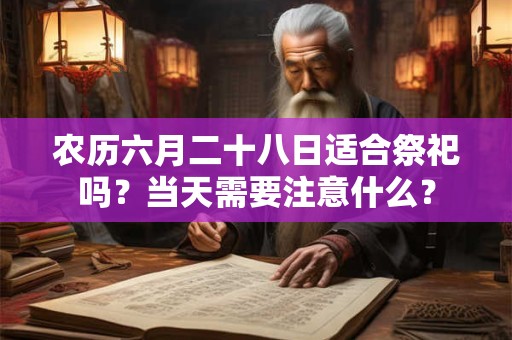 农历六月二十八日适合祭祀吗？当天需要注意什么？