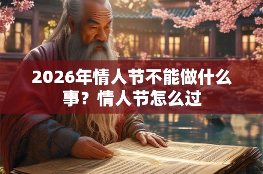 2026年情人节不能做什么事？情人节怎么过