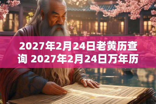 2027年2月24日老黄历查询 2027年2月24日万年历黄道吉日
