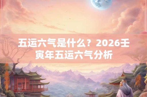 五运六气是什么？2026壬寅年五运六气分析