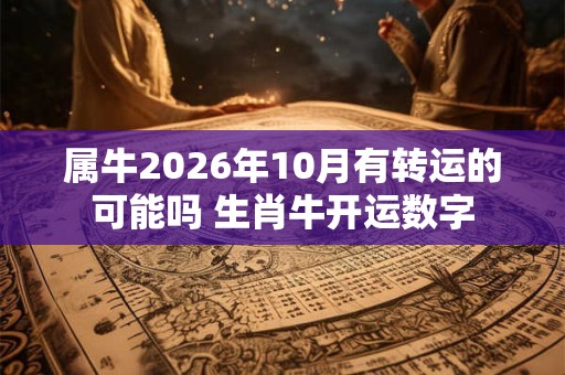 属牛2026年10月有转运的可能吗 生肖牛开运数字 属牛2026年10月有转运的可能吗 生肖牛开运数字