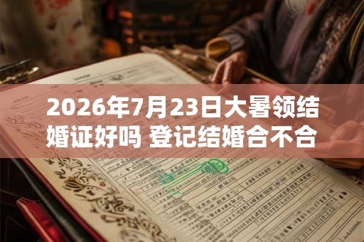 2026年7月23日大暑领结婚证好吗 登记结婚合不合适