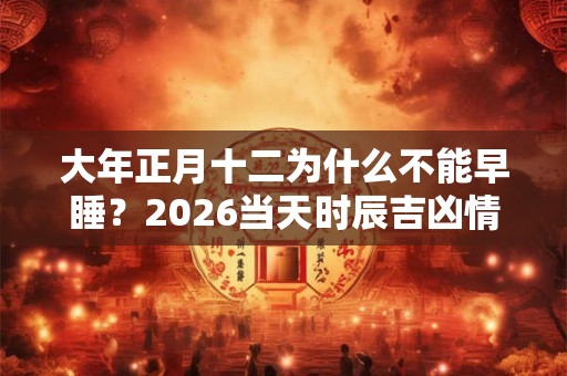 大年正月十二为什么不能早睡？2026当天时辰吉凶情况如何