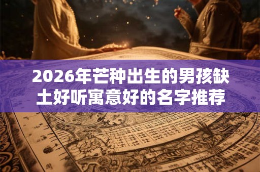 2026年芒种出生的男孩缺土好听寓意好的名字推荐