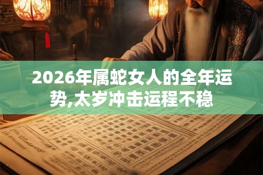 2026年属蛇女人的全年运势,太岁冲击运程不稳