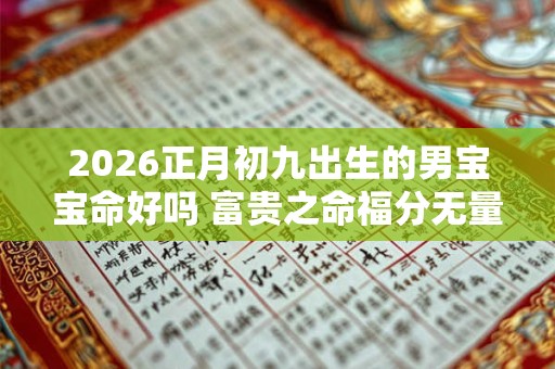 2026正月初九出生的男宝宝命好吗 富贵之命福分无量 2026正月初九出生的男宝宝命好吗 富贵之命福分无量