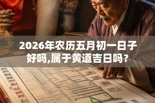 2026年农历五月初一日子好吗,属于黄道吉日吗？