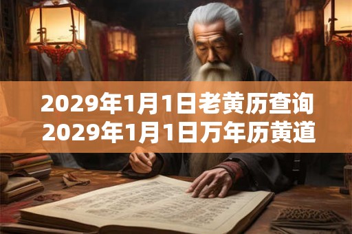 2029年1月1日老黄历查询 2029年1月1日万年历黄道吉日