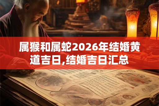 属猴和属蛇2026年结婚黄道吉日,结婚吉日汇总