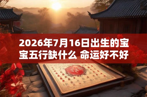 2026年7月16日出生的宝宝五行缺什么 命运好不好
