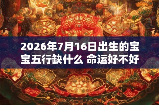 2026年7月16日出生的宝宝五行缺什么 命运好不好