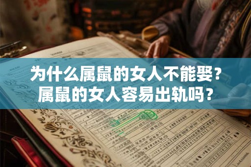 为什么属鼠的女人不能娶？属鼠的女人容易出轨吗？