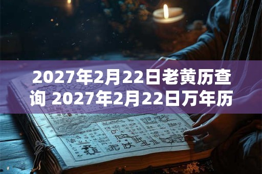 2027年2月22日老黄历查询 2027年2月22日万年历黄道吉日
