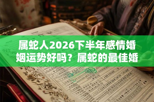 属蛇人2026下半年感情婚姻运势好吗？属蛇的最佳婚配是谁