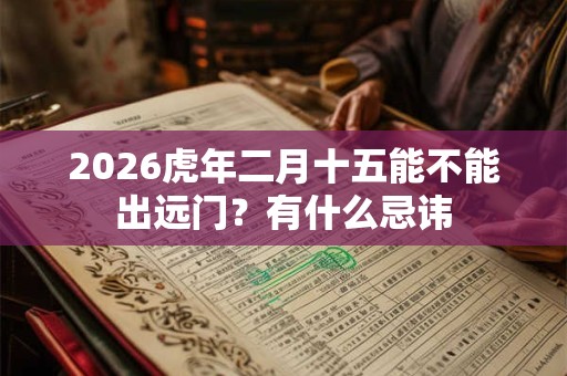 2026虎年二月十五能不能出远门？有什么忌讳