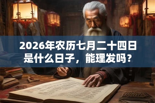2026年农历七月二十四日是什么日子，能理发吗？