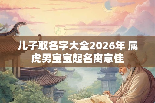 儿子取名字大全2026年 属虎男宝宝起名寓意佳