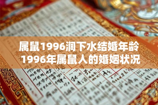 属鼠1996涧下水结婚年龄 1996年属鼠人的婚姻状况