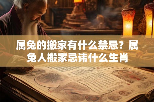 属兔的搬家有什么禁忌？属兔人搬家忌讳什么生肖