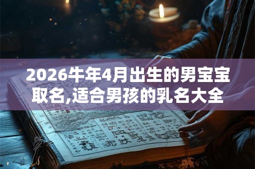 2026牛年4月出生的男宝宝取名,适合男孩的乳名大全
