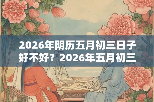 2026年阴历五月初三日子好不好?2026年五月初三是吉日吗 2026年阴历五月初三日子好不好?2026年五月初三是吉日吗