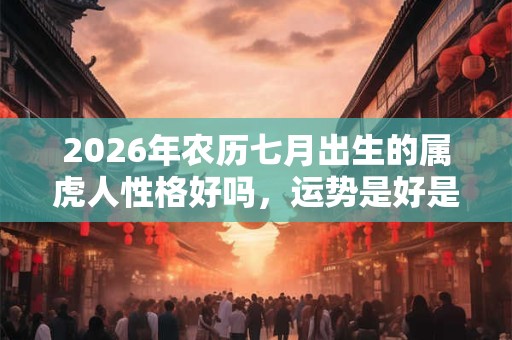2026年农历七月出生的属虎人性格好吗，运势是好是坏？