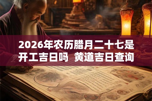 2026年农历腊月二十七是开工吉日吗 黄道吉日查询 2026年农历腊月二十七是开工吉日吗 黄道吉日查询