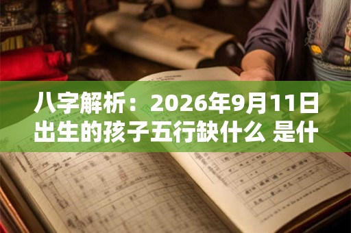八字解析：2026年9月11日出生的孩子五行缺什么 是什么命