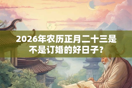 2026年农历正月二十三是不是订婚的好日子？