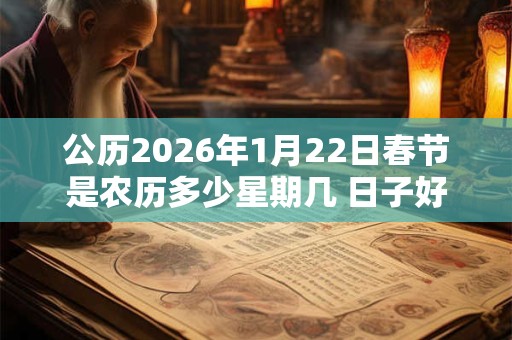 公历2026年1月22日春节是农历多少星期几 日子好不好