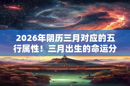 2026年阴历三月对应的五行属性！三月出生的命运分析