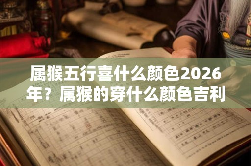 属猴五行喜什么颜色2026年？属猴的穿什么颜色吉利