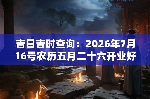 吉日吉时查询：2026年7月16号农历五月二十六开业好吗