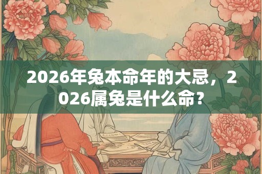 2026年兔本命年的大忌，2026属兔是什么命？