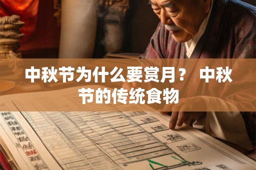 中秋节为什么要赏月？ 中秋节的传统食物