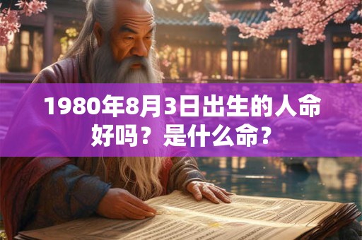 1980年8月3日出生的人命好吗？是什么命？