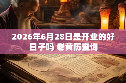 2026年6月28日是开业的好日子吗 老黄历查询 2026年6月28日是开业的好日子吗 老黄历查询