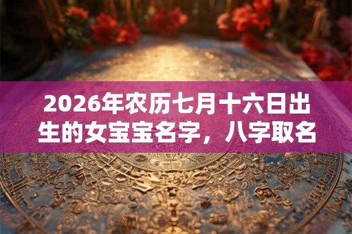 2026年农历七月十六日出生的女宝宝名字,八字取名 2026年农历七月十六日出生的女宝宝名字,八字取名