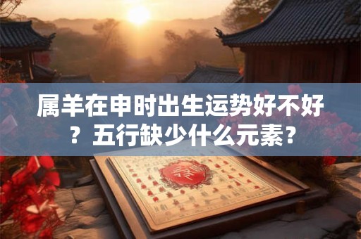 属羊在申时出生运势好不好？五行缺少什么元素？