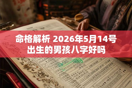 命格解析 2026年5月14号出生的男孩八字好吗
